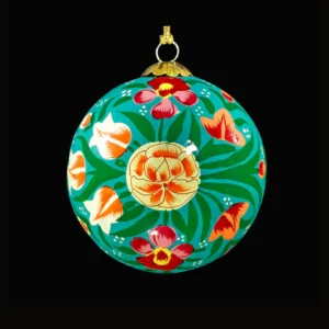 Turquoise Blooms Christmas Bauble