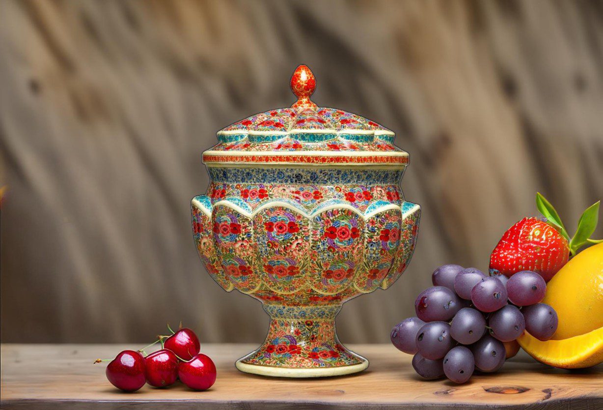 Exquisite Handmade Fruit Bowl 12" - Papier Mache