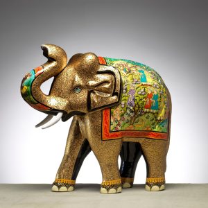 Royal Raja 12 " Handmade Elephant - Papier Mache