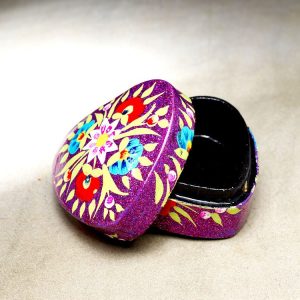 Handmade Glitter Heart Trinket Box - 3"