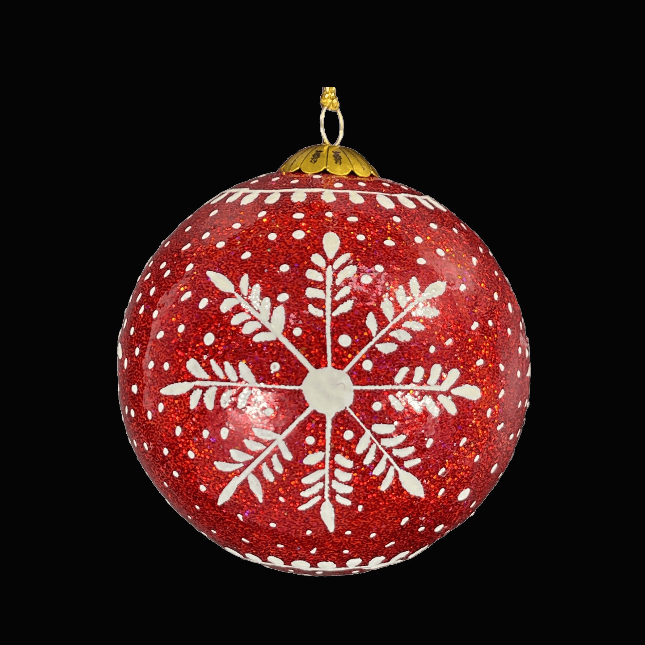 Handmade Paper Mache Frozen Baubles Collection
